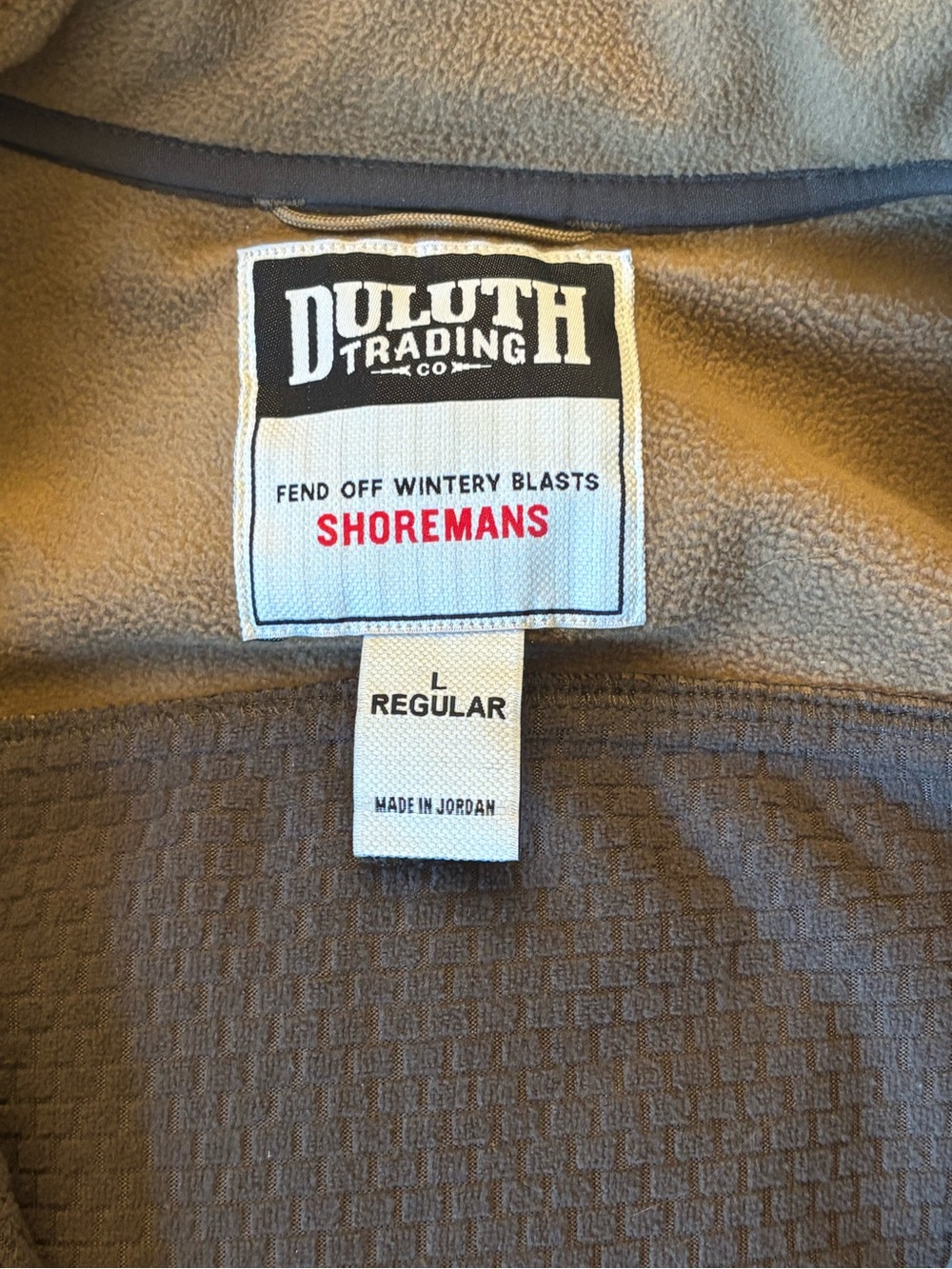 Duluth Trading Co Shoreman's Full Zip Fleece Jacket Brown Men's Large L Regular - Picture 3 of 10